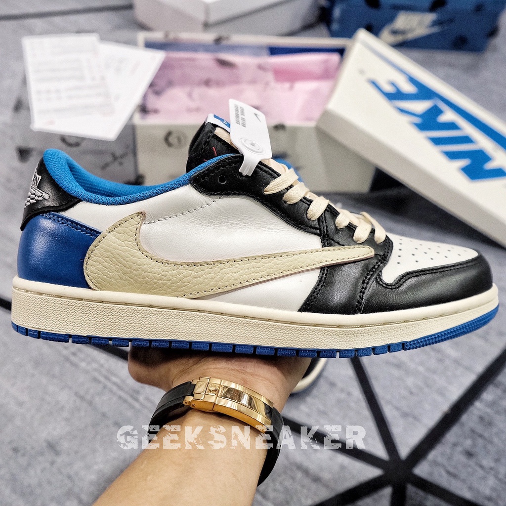 [GeekSneaker] Nguyên Bản Sc - Giày Jordan 1 Low x Travis Scott x Fragment