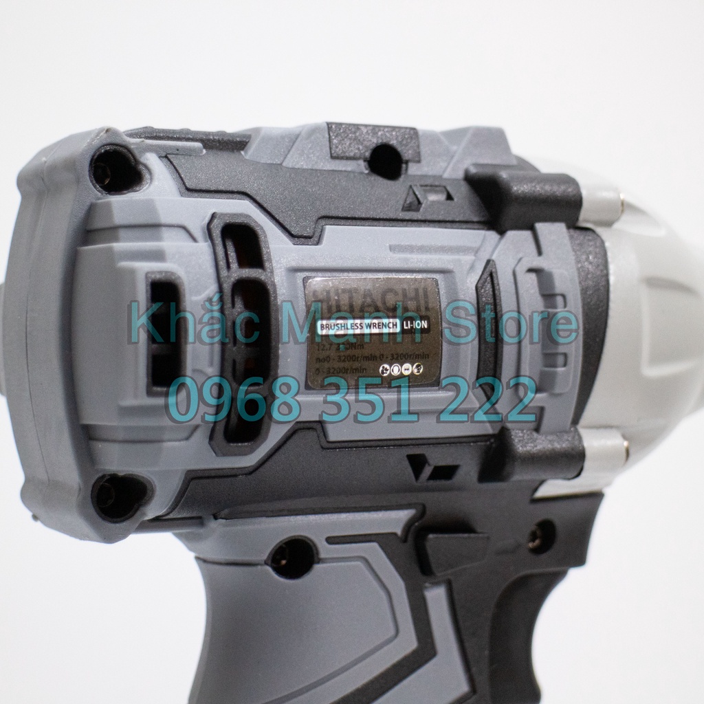 [ Tặng Phụ Kiện ] Máy Siết Bulong HITACHI 199v Loại Chống Va Đập, Tặng Bộ Phụ Kiện Đầy Đủ Như Hình.