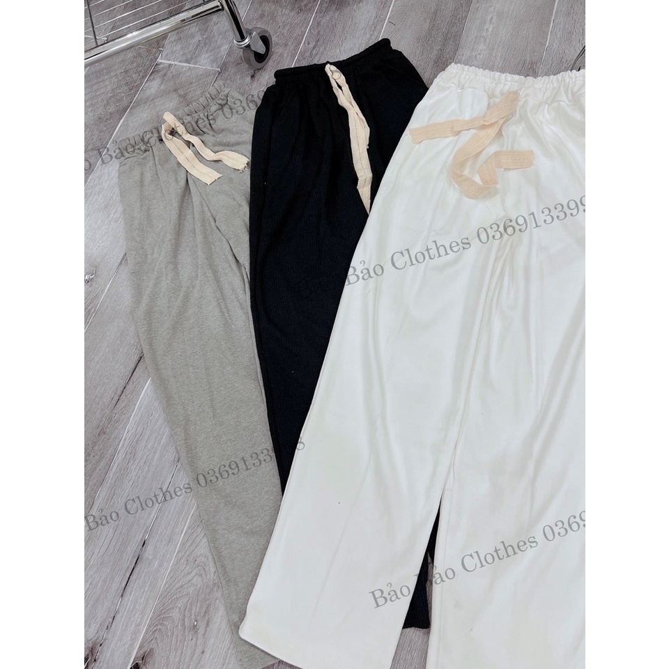 Quần Ống Rộng CULLOTTES Unisex Nam Nữ Bom Chun Bo CHân Dáng Rộng Cạp Chun Dây To