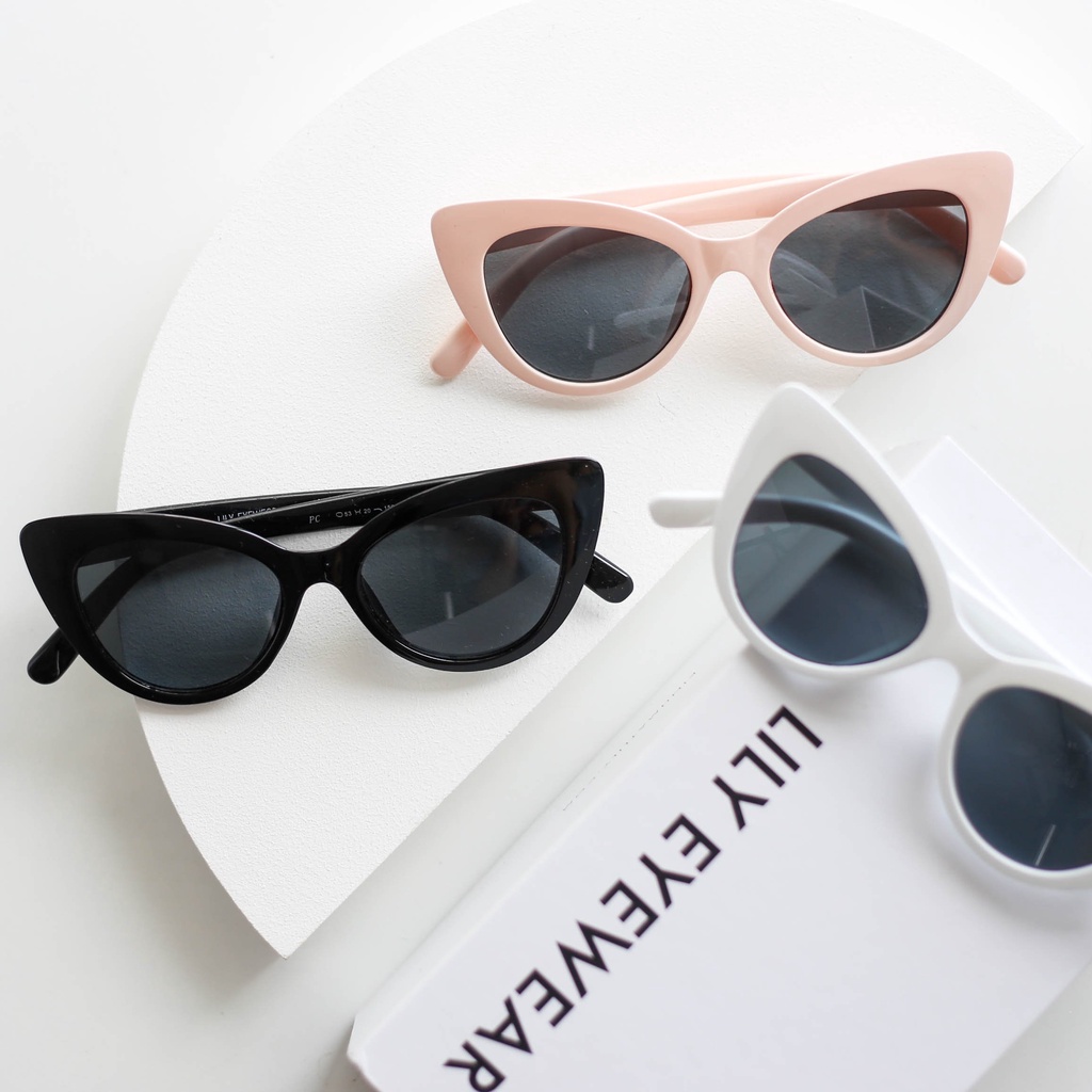Kính râm nam nữ Lilyeyewear mắt mèo chống UV400 thiết kế độc đáo BTS Hè 2021 R0009 | BigBuy360 - bigbuy360.vn