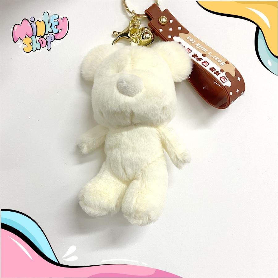 Móc Khóa Gấu Bông Cao Cấp Dễ Thương Với Nhiều Mẫu Cực Cute, Phụ Kiện Túi Xách Balo Cặp 02MKG -Minkey