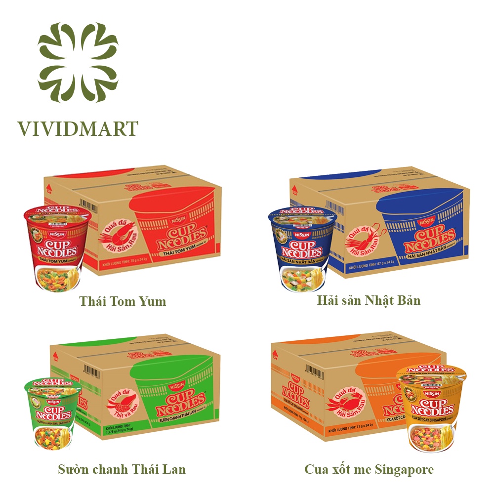 Mua Thùng24 CUP NOODLE MÌ LY CUP NOODLES HẢI SẢN NHẬT BẢN, THÁI