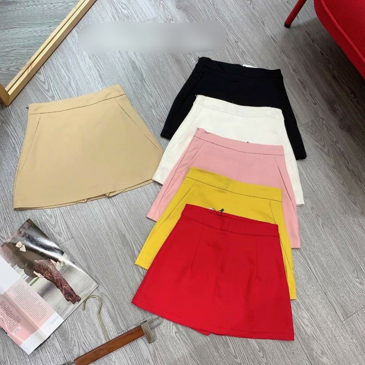 [ Mã WASTRUN4 giảm 10% tối đa 30K đơn 99K] Chân váy chữ A ngắn có quần trong cao cấp