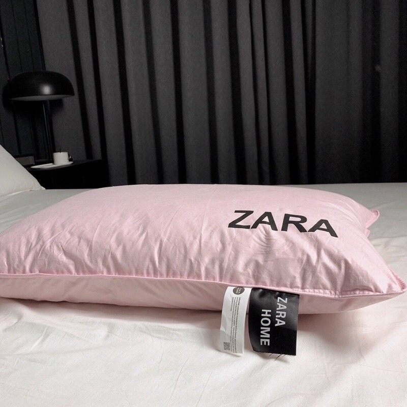 Gối lông vũ zara home nhập khẩu mềm mại , gối lông vũ zara home vải cotton kích thước 50x70cm nặng 2kg ( 1 đôi )