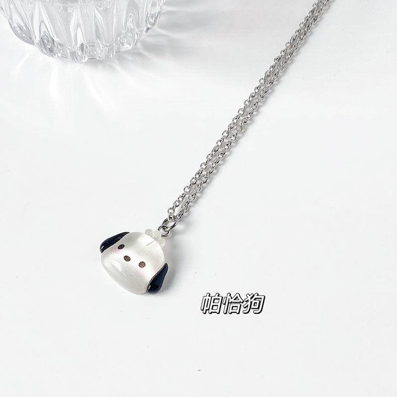 Sanrio Yugui Vòng cổ Mặt Hoạt Hình Cún Pacha Melody Ins Ngọt Ngào Cho Cặp Đôi Nữ Sinh