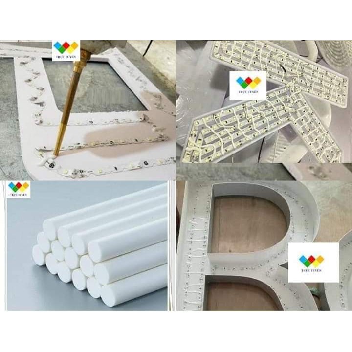Combo 10 cây Keo nến chịu nhiệt cao 150 độ chuyên dán bóng đèn led quảng cáo, keo nến chịu nhiệt 150 độ đa năng