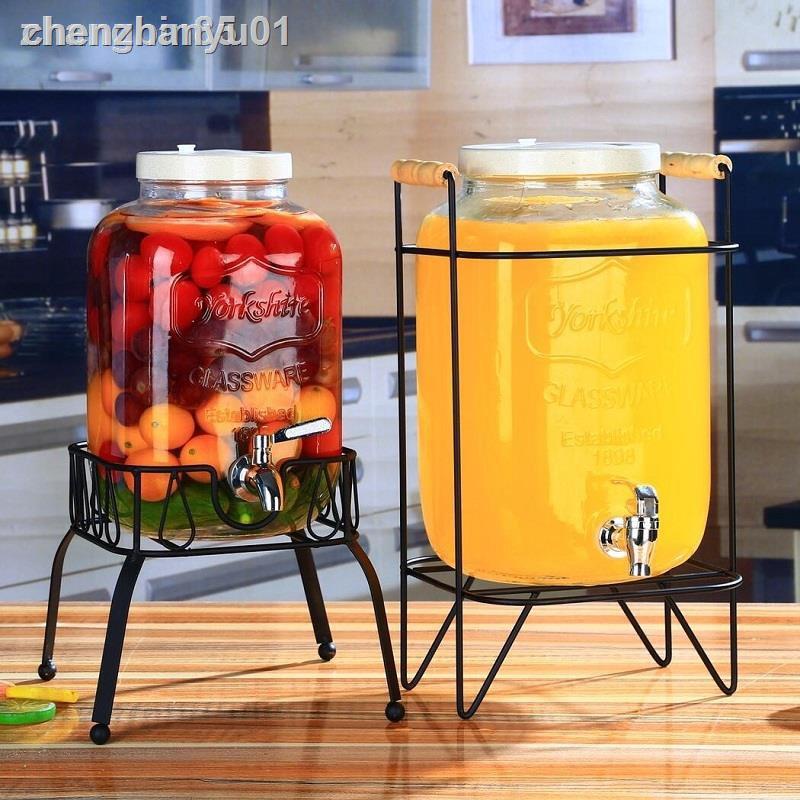 Bình thủy tinh không chì theo thời gian Retro 5L / 8L Tùy chọn  Tiệc thủy tinh Thùng uống nước ép Thùng bong bóng Chai rượu thủy tinh
