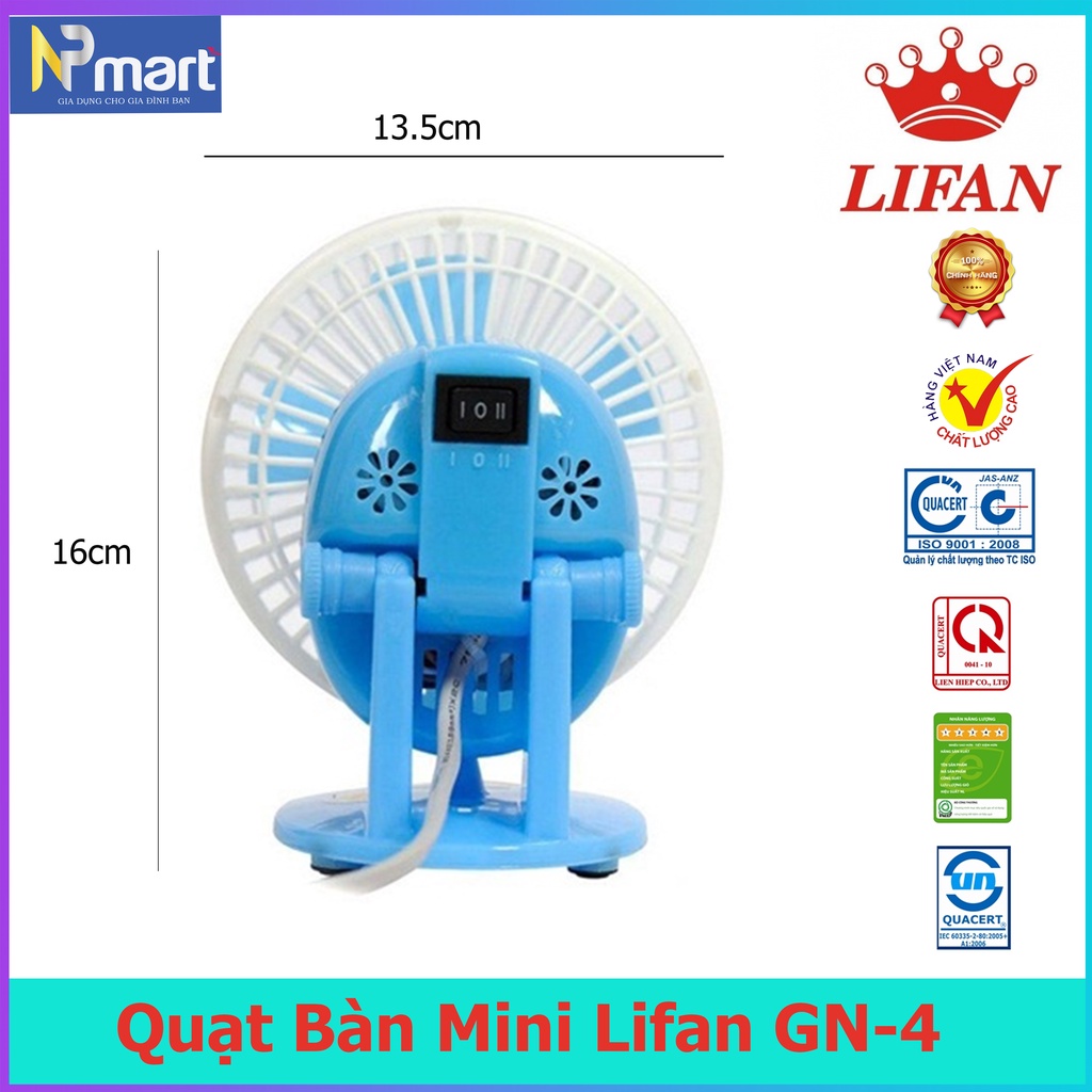 Quạt Mini Để Bàn Lifan GN-4 Nhỏ Gọn Tiện Lợi Cho Dân Văn Phòng