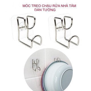 Móc dán tường - Móc treo thau, chậu, thớt, móc treo vật dụng gia đình siêu tiện lợi, tiết kiệm không gian