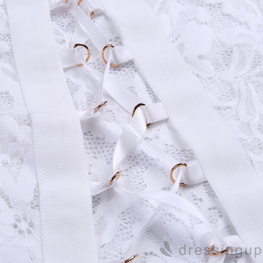 Jumpsuit Phối Ren Thiết Kế Hở Lưng Gợi Cảm Cho Nữ