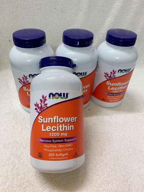 [HÀNG MỸ CÓ BILL] Viên uống Now Food Sunflower Lecithin 200 viên.