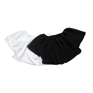Áo croptop trễ vai màu trơn