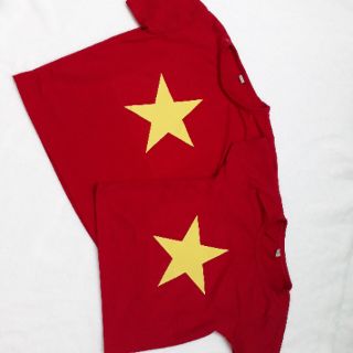 (Giao hỏa tốc hcm) Áo cờ đỏ sao vàng cho bé và lớn đủ size .