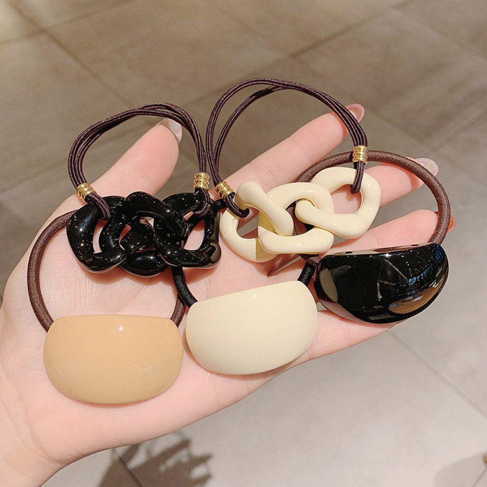PVN49373 Set 9 dây buộc tóc Hàn Quốc màu cà phê sữa đá siêu dễ thương Giá Rẻ
