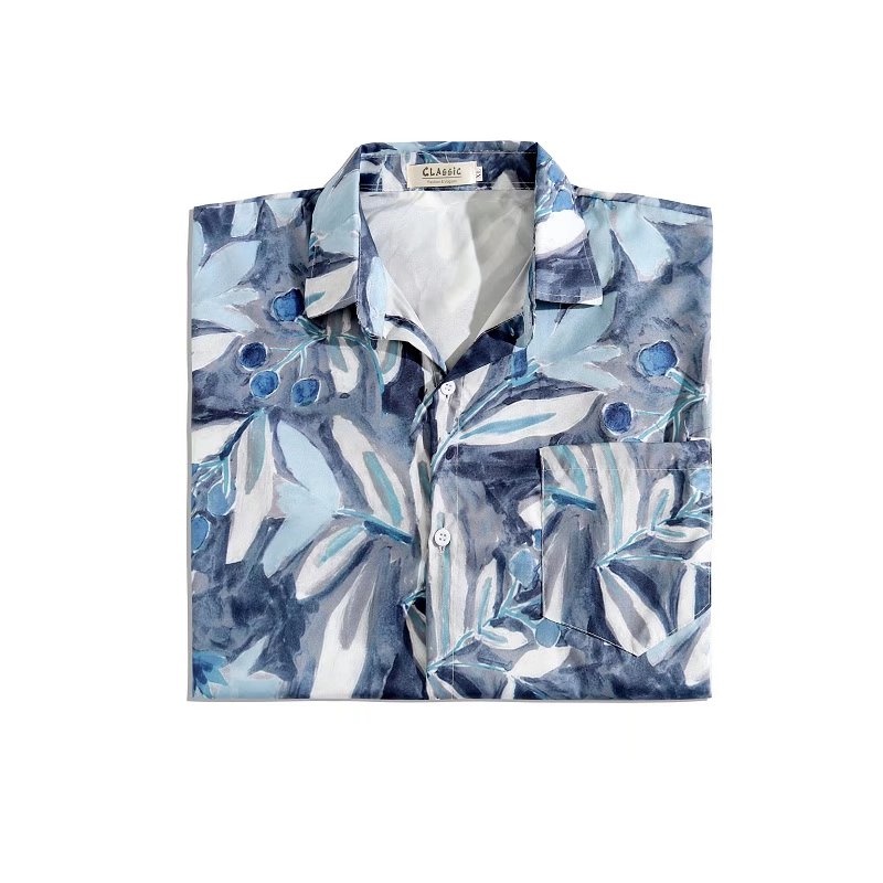 Áo Sơ Mi Tay Ngắn Dáng Rộng In Họa Tiết Phong Cách Hip Hop Thời Trang Mùa Hè Cho Nam Size M-3XL