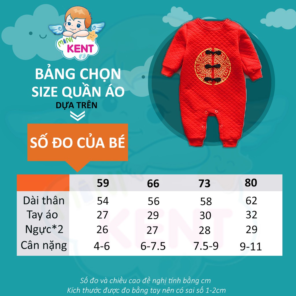 Body chần bông đỏ diện cho bé trai/bé gái