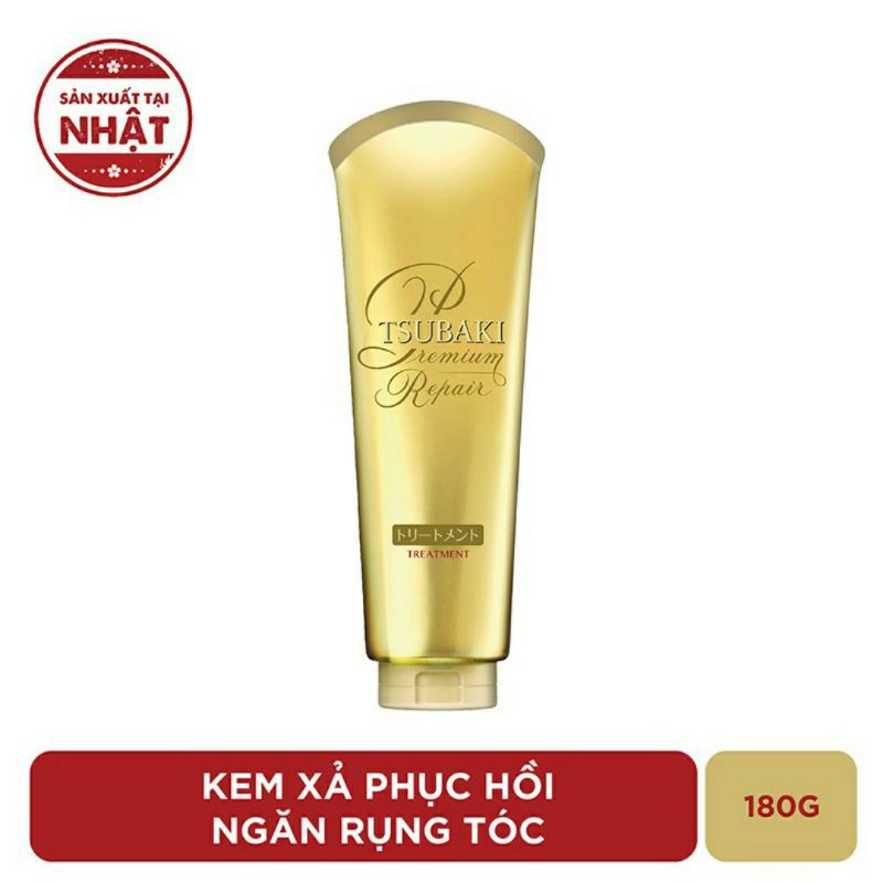 Kem xả Phục hồi ngăn rụng tóc Premium Repair Tsubaki 180g | BigBuy360 - bigbuy360.vn