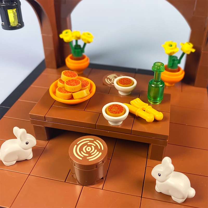 Đồ Chơi Lắp Ráp Mô Hình Bánh Trung Thu Hình Thỏ Độc Đáo