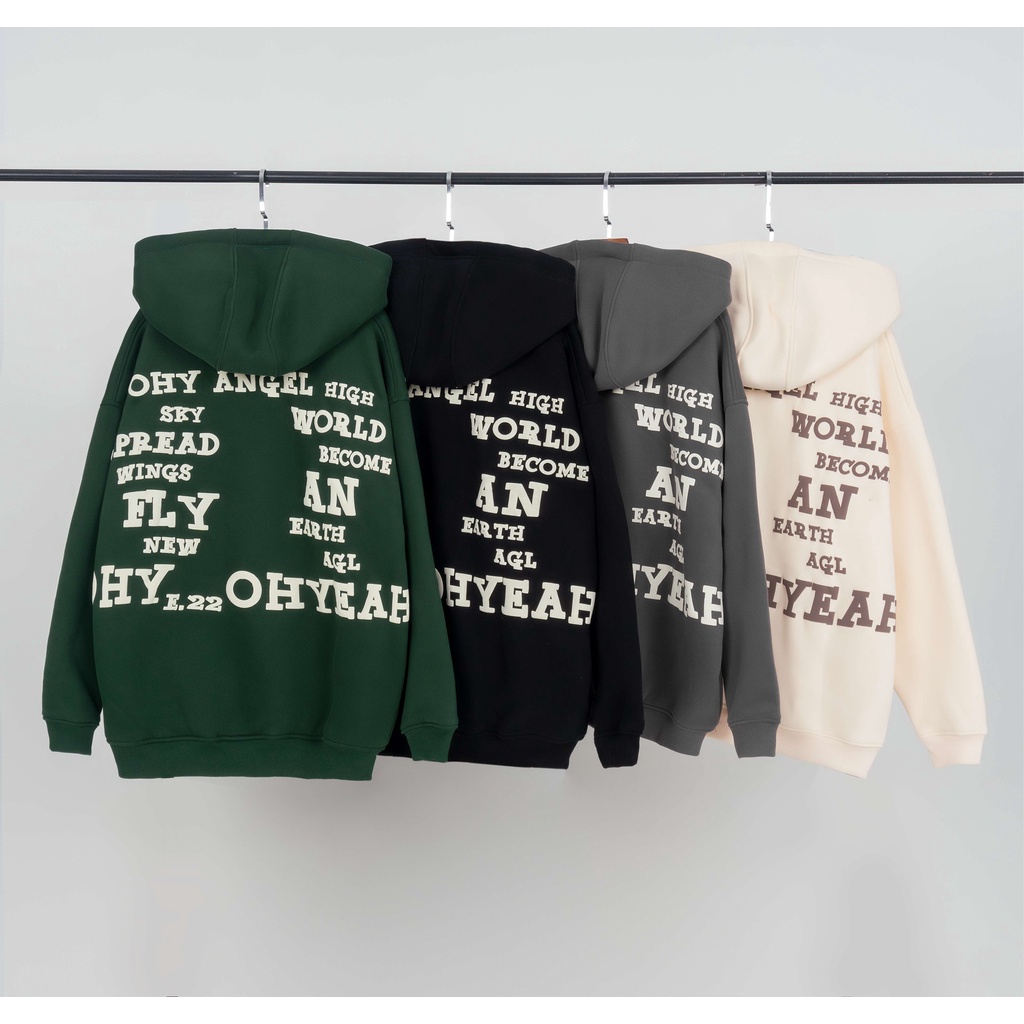 Áo Hoodie Zip 2 Lớp Unisex Local Brand OHYEAH ANGEL