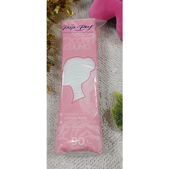 Bông tẩy trang Pop-Puf 90 miếng#tặng 30 miếng: Lựa chọn thông minh cho làn da đẹp mỗi ngày