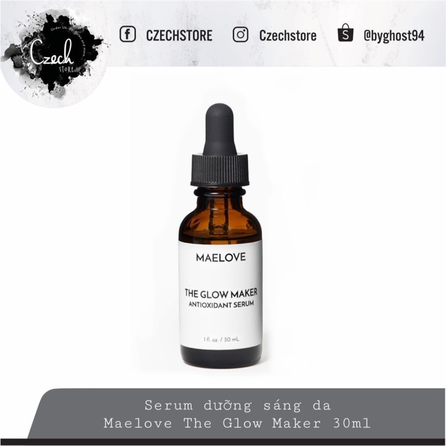 Serum dưỡng sáng,chống lão hoá Maelove The Glow Maker 30ml