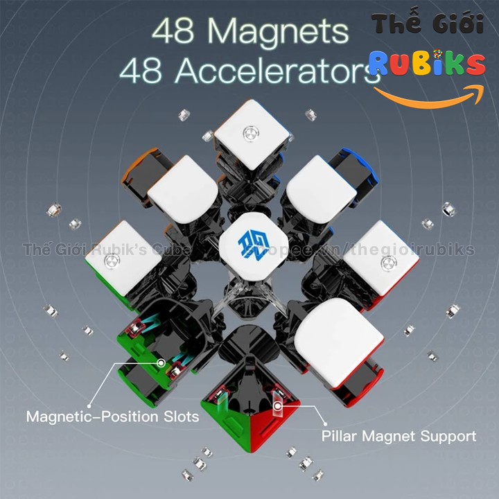 Rubik 3x3 GAN 356 Air M Có Nam Châm &amp; GAN Air Master Bản 2019 Core IPG v5.