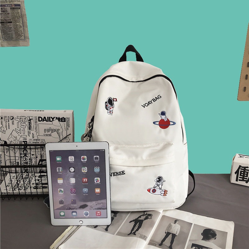 Balo thời trang nam nữ in hình phi hành gia phong cách trẻ trung dễ phối đồ