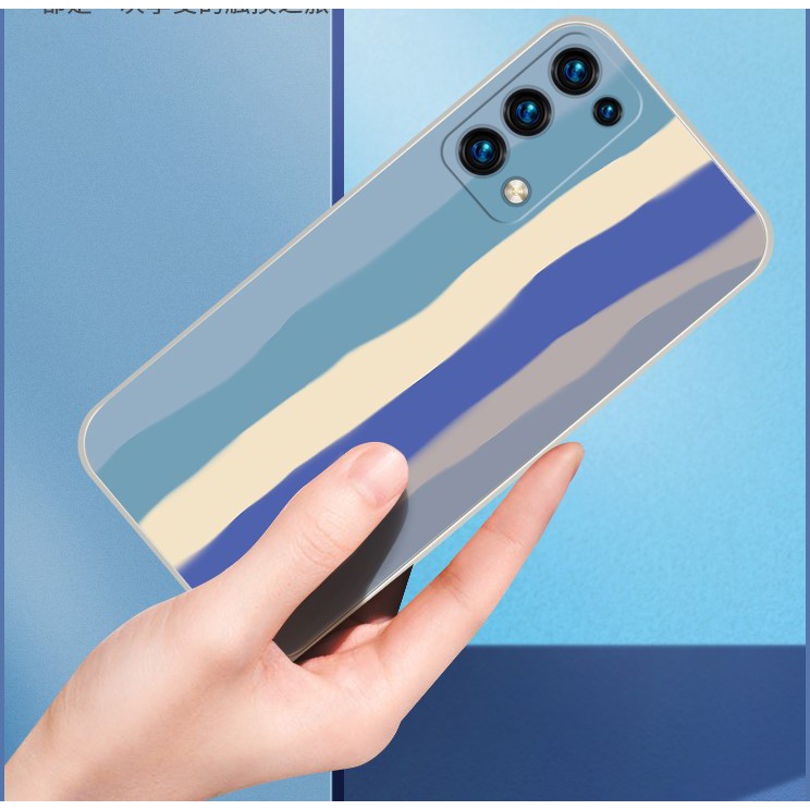 Ốp Điện Thoại Silicone Họa Tiết Sọc Cầu Vồng Xinh Xắn Cho Oppo Reno5 A92 Reno3Pro Reno 5pro | BigBuy360 - bigbuy360.vn