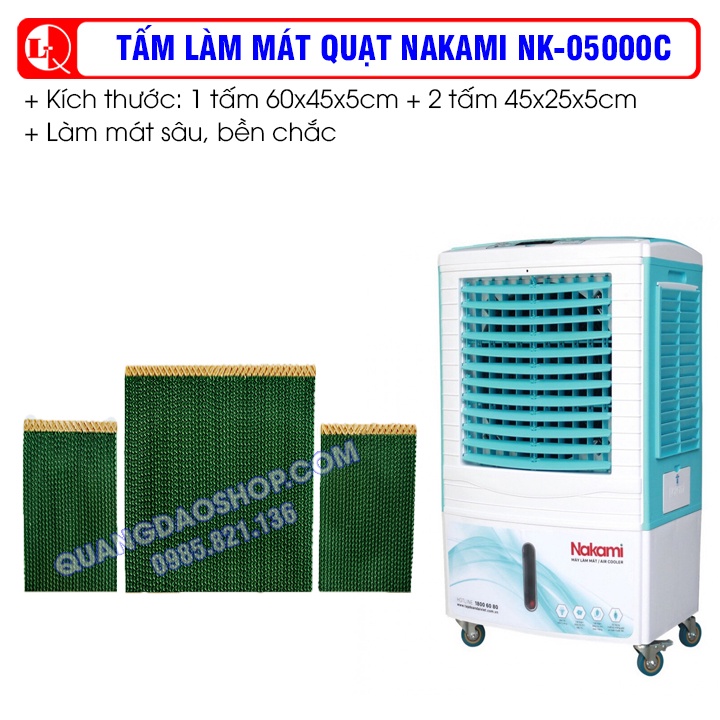 Tấm làm mát quạt Nakami NK-05000C ( 1 tấm 60x45x5cm + 2 tấm 45x25x5cm)