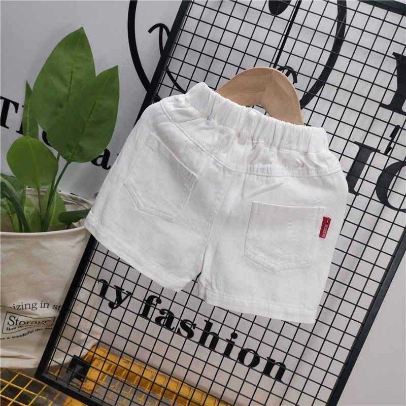 Quần Short Denim Màu Trắng Đen Dễ Phối Đồ Thời Trang Hè Cho Bé Trai