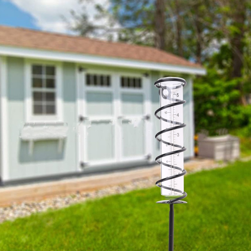 Pcf * S Đồng Hồ Đo Lượng Nước Mưa Dạng Xoắn Ốc Không Lắp Ráp Trang Trí Sân Vườn