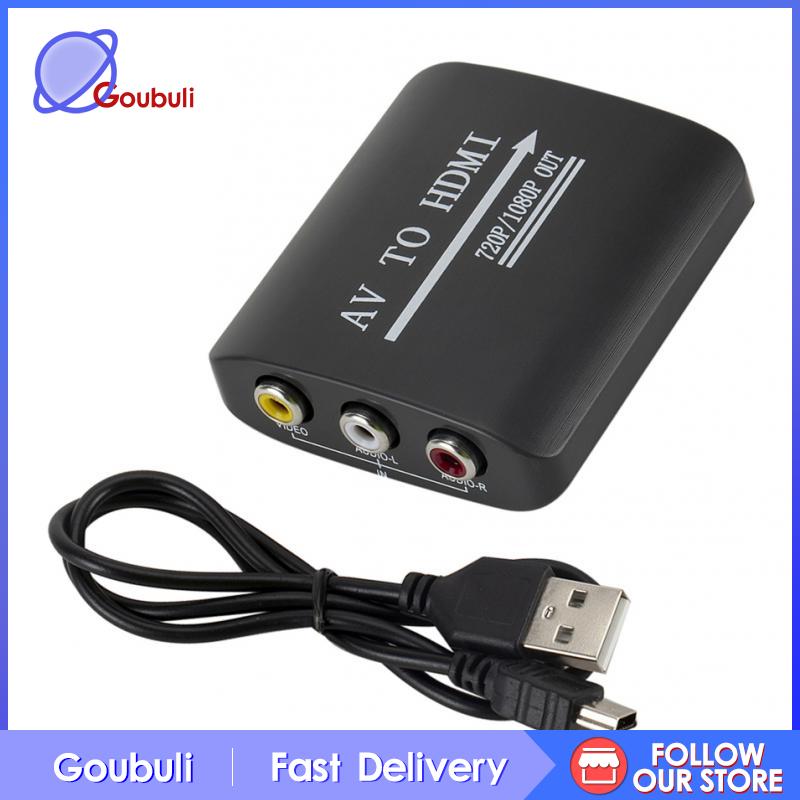 [Goubuli]HDMI To RCA AV   Adapter HD 1080P 720P Mini HDMI 2AV Video Converter TV