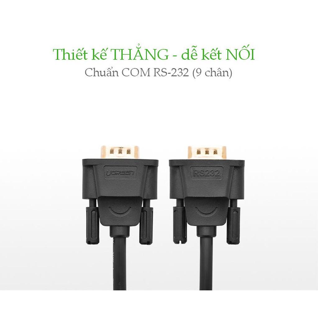 Dây cáp COM RS-232 đực sang đực dài 5M UGREEN DB101 20156 - Hàng chính hãng