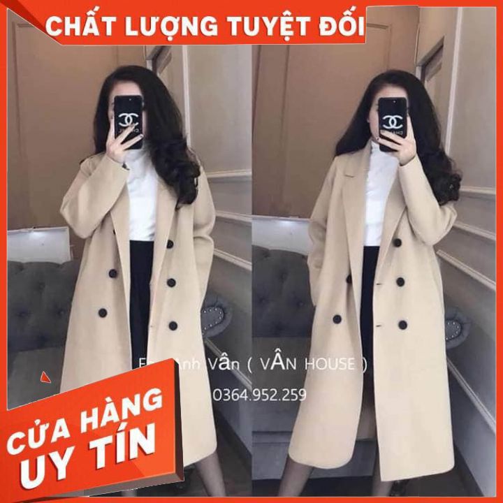 Aó Dạ Phong Cách Hản Quốc, hàng quảng châu cao cấp, áo chất dày và mịn, Áo dạ tweed nữ ( áo túi chéo)