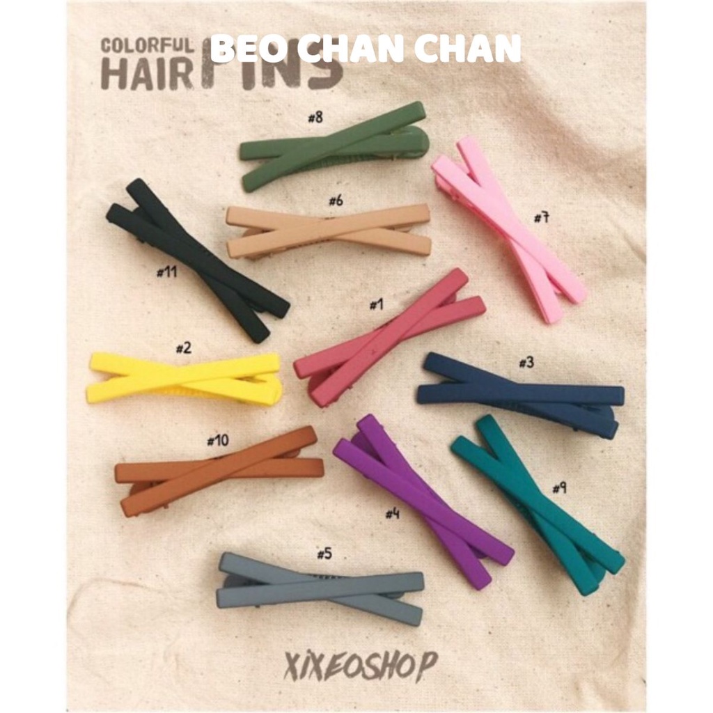KẸP TÓC MÀU lÌ KẸP TÓC MÀU HÀN QUỐC CHỮ X