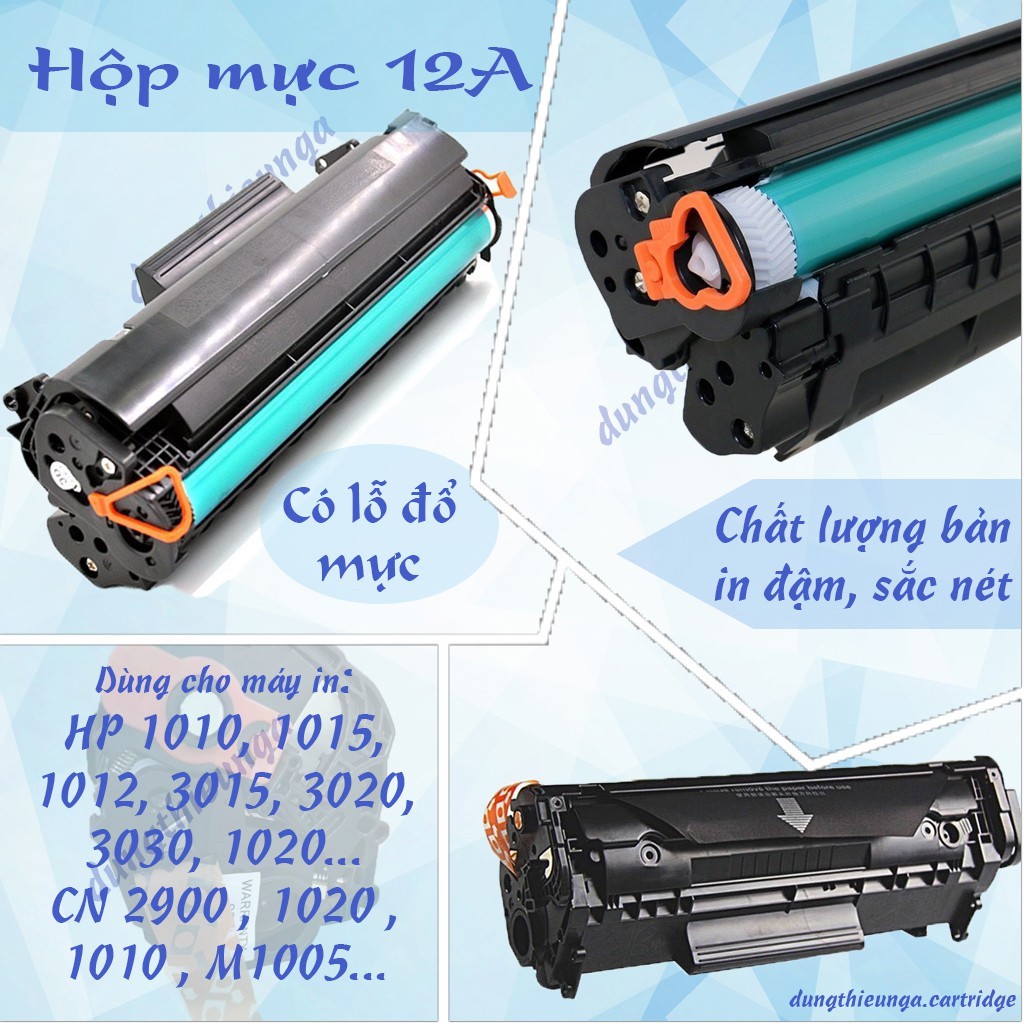 Hộp mực 12a - Cartridge dùng chung máy in 2900 - 3000 (303/703)