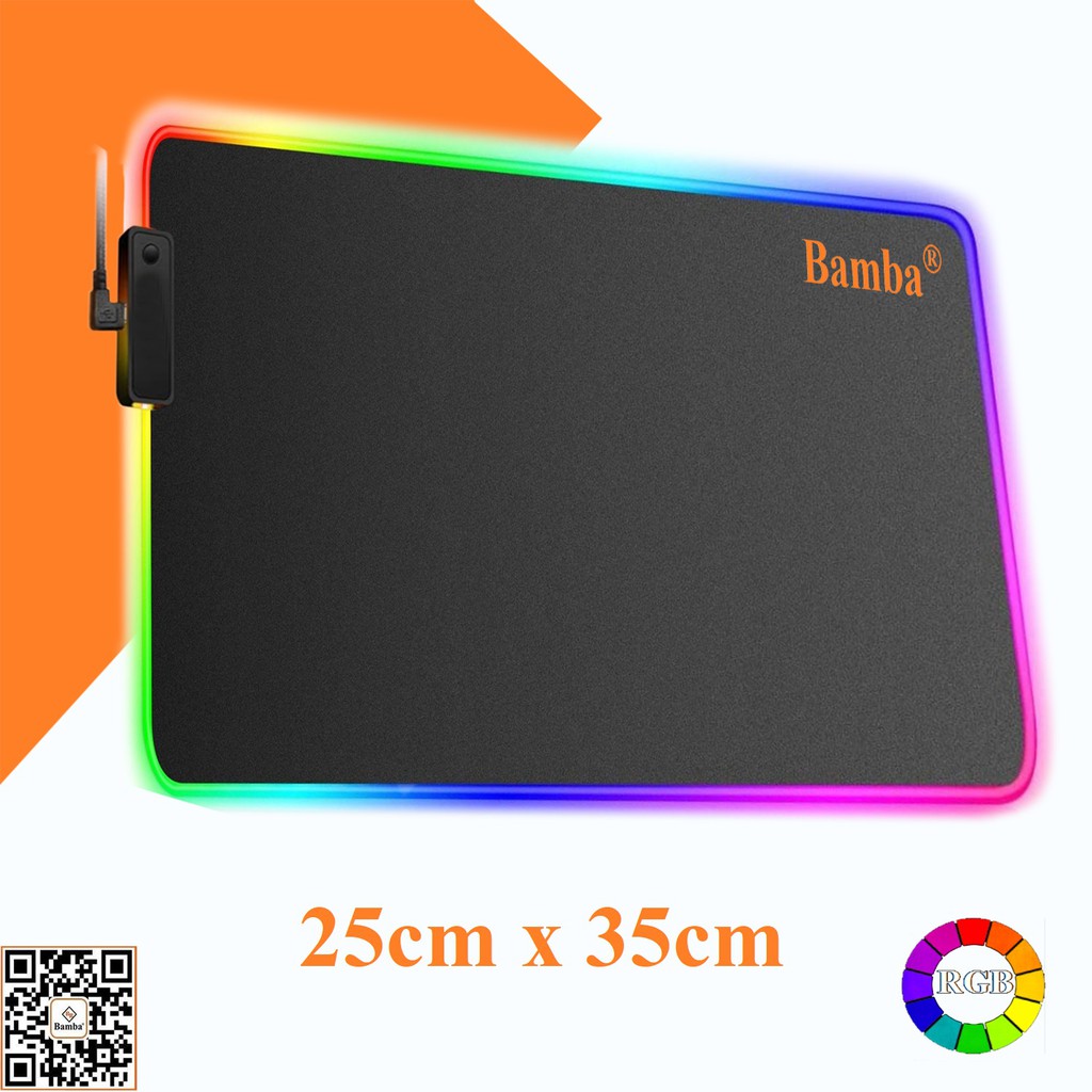 BÀN DI CHUỘT LED B1 - MOUSE PAD BAMBA B1 (25CM*35CM) LED RGB