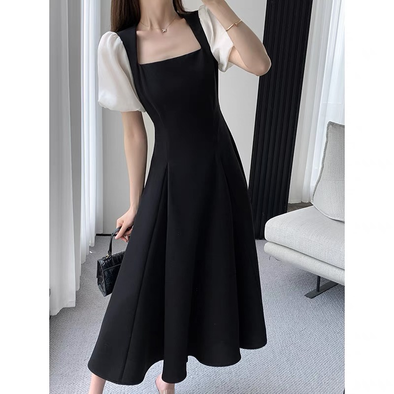 Váy Chữ A Tay Bồng Tơ Trắng Eclipse Clothing Thiết Kế Thanh Lịch Che Khuyết Điểm - Phù Hợp Hẹn Hò Dạo Phố