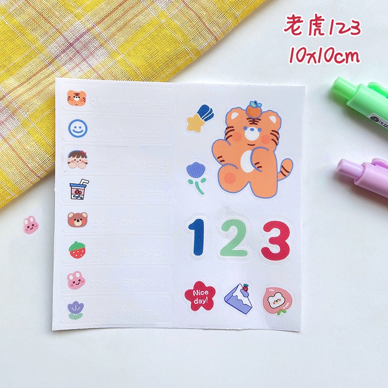 Miếng Dán Nhắc Nhở Uống Nước Tự Dính Chống Thấm Nước Họa Tiết Hoạt Hình Dễ Thương