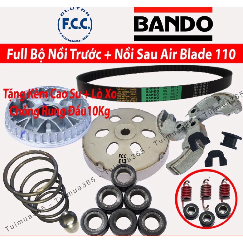 Bộ nồi AIR BLADE 110 chính hãng , bộ côn Ab 110 fcc
