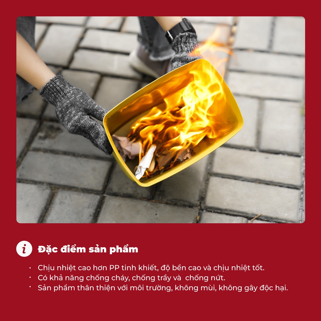 Thùng rác chống cháy nhiều dung tích dùng cho văn phòng hoặc nhà bếp - Cobi Home