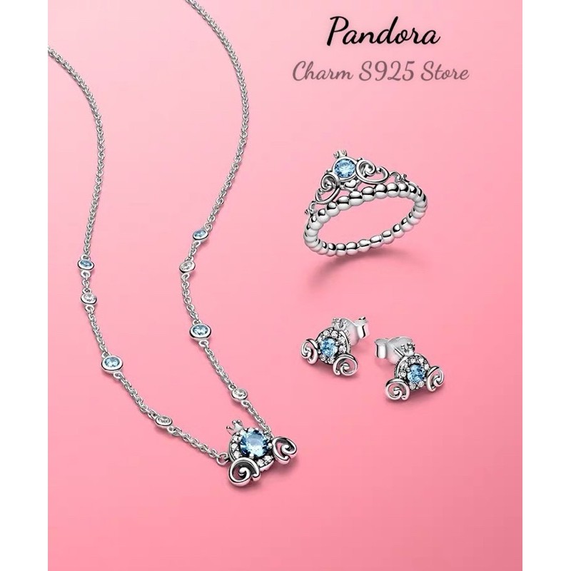 Bông tai cỗ xe đá xang charm pan bạc s925 cao cấp