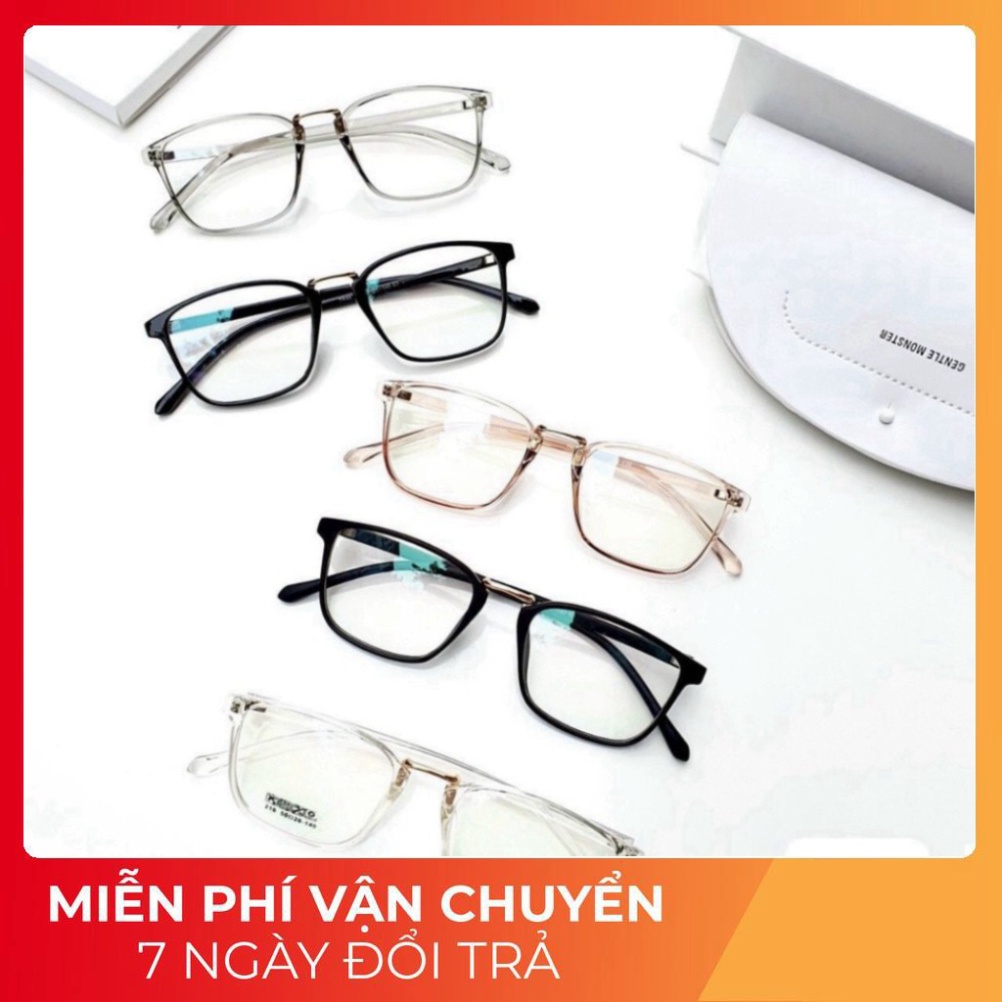 [BH 1 ĐỔI 1] Mắt Kính Giả Cận Thời Trang Nam Nữ P194 Style Hàn Quốc Cao Cấp Gọng Dẻo