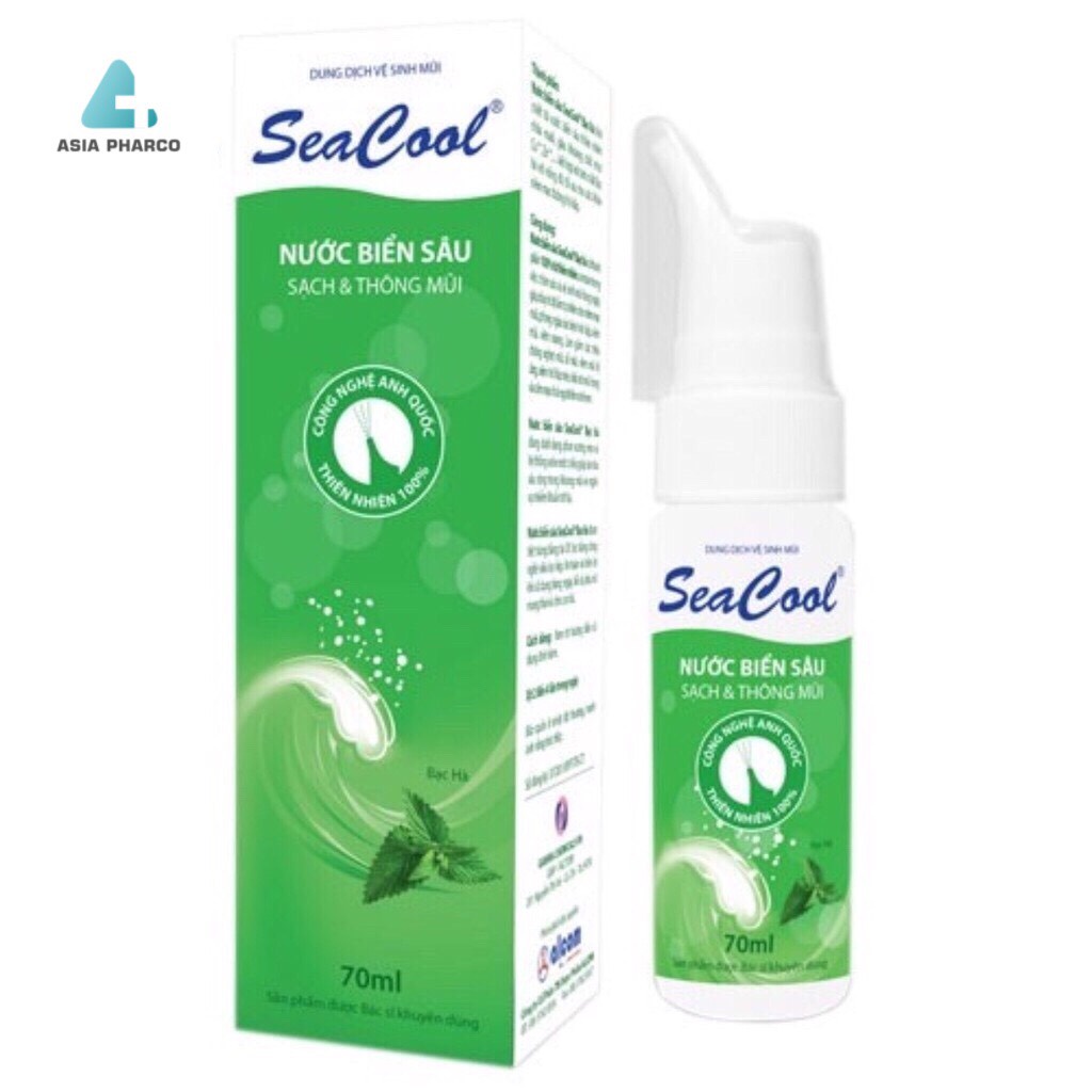 Nước biển sâu Seacool Bạc hà - nước xịt thông mũi