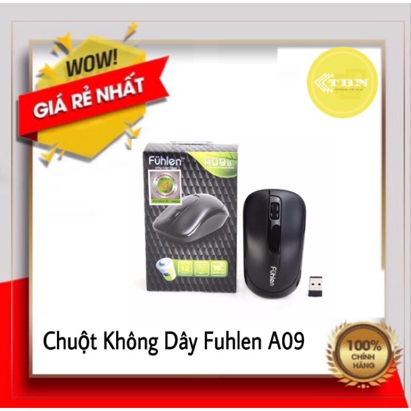 Chuột Không Dây Fuhlen A09,Chuột Fulhen A09 hàng chính hãng độ bền cao , BH 2 năm.