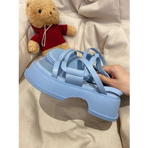 Sandal muffin hở mũi đế bánh mỳ phong cách hàn quốc 2022