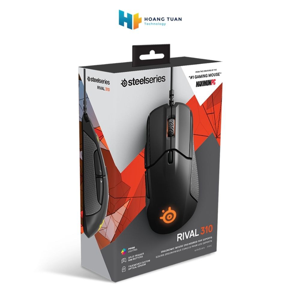 Chuột máy tính hiệu SteelSeries mouse Rival 310 Black RGB