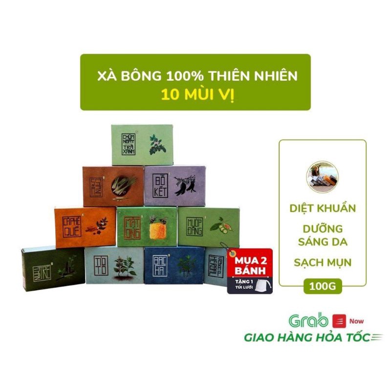 Xà Bông Tắm Thảo Dược, xà phòng sinh dược tinh chất thiên nhiên thơm dịu, an toàn cho da