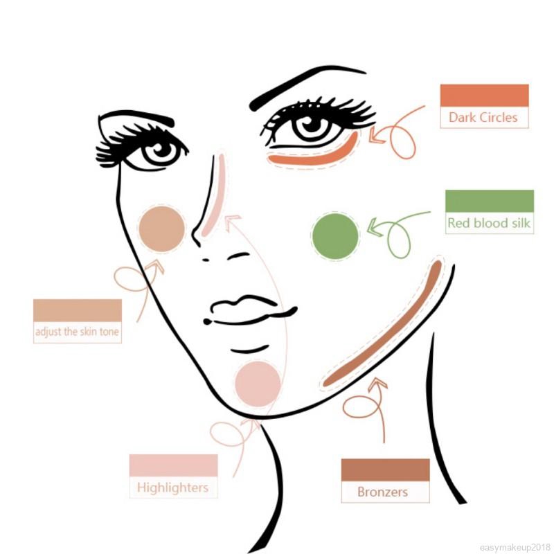 Bảng Kem Che Khuyết Điểm 5 Màu Qibest | BigBuy360 - bigbuy360.vn