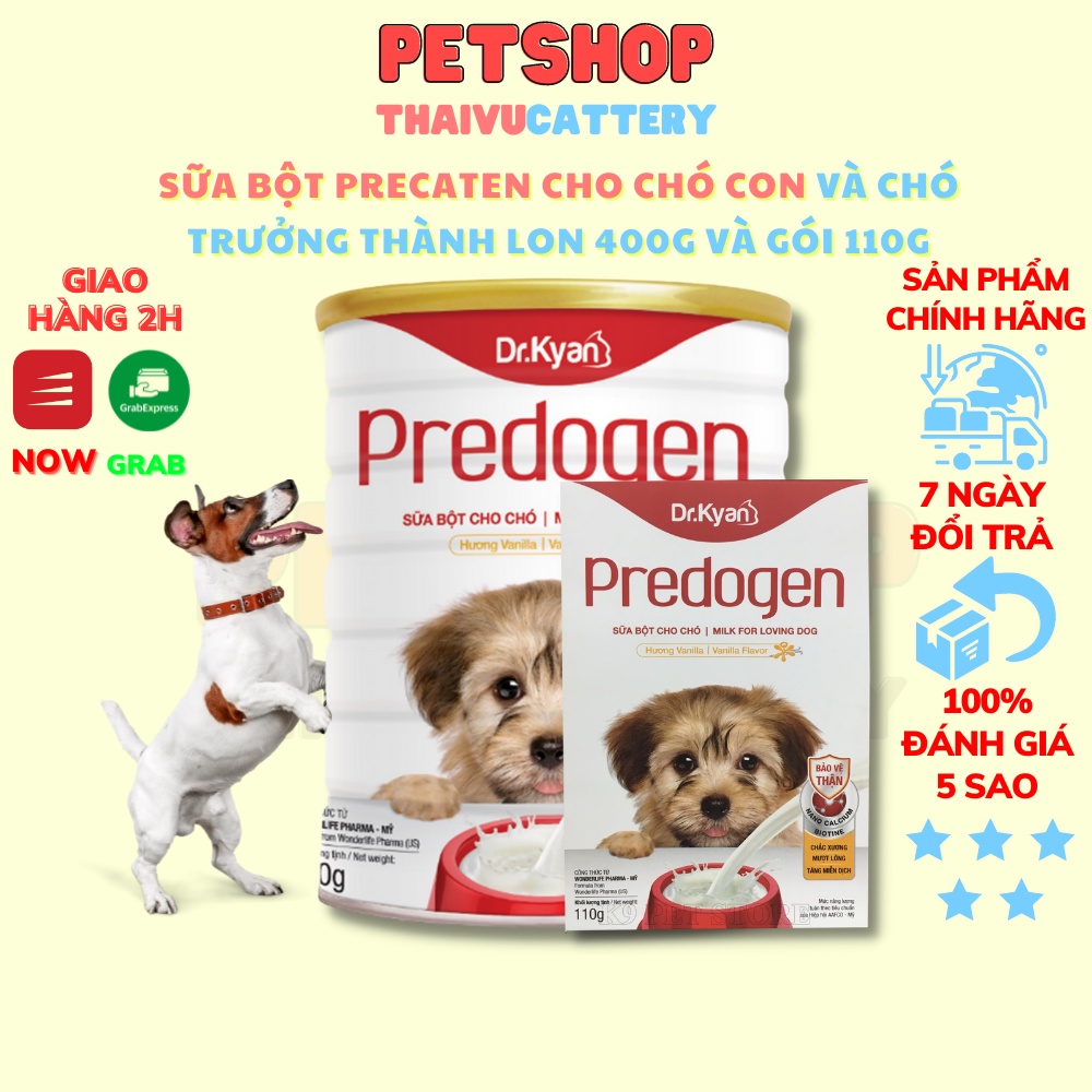 [Mã PET50 giảm 10% - tối đa 50K đơn 250K] Sữa Bột Dinh Dưỡng Cho CHÓ ĐANG MANG THAI VÀ CHÓ CON Predogen Dr.Kyan Hộp 400g